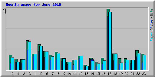 Hourly usage for June 2010