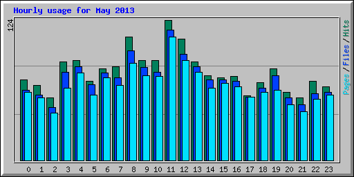 Hourly usage for May 2013